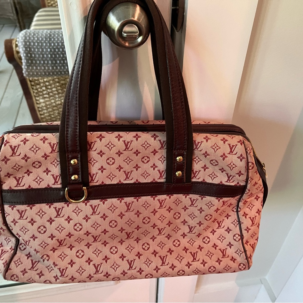 Louis Vuitton Josephine Monogram burgundy canvas satchel